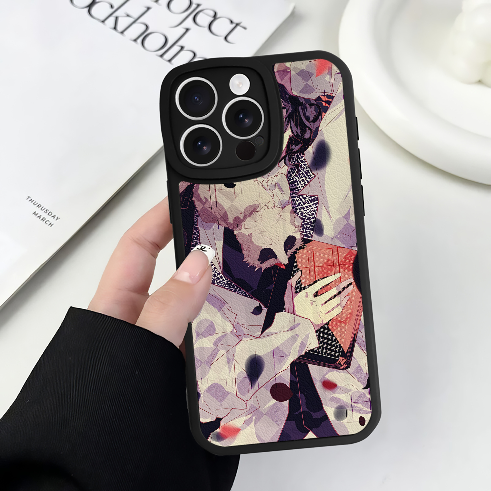 （画像用） 文豪ストレイドッグス Bungo Stray Dogs 【iPhone 16シリーズ対応】シリコンスマホケース（レザー調） 材質：シリコン
